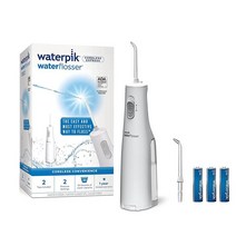 Waterpik 노와이어 배터리 치간세정기 편리 휴대용 디자인 ADA 승인 (WF-02), White