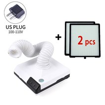 네일 먼지 흡입기 60W 매니큐어 진공 청소기 아트 살롱 흡입 리무버 강력한 팬 LED 스포트라이트, 12 US PLUG 2 FILTERS