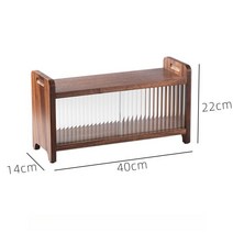 원목 유리 캐비넷 홈 카페 레트로 인테리어 스탠드 우드 수납낭, A. 월넛캐비닛-S