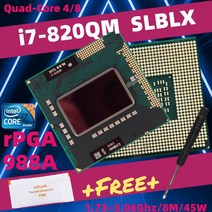 cpu 성능 메인보드 그래픽 카드 하드웨어코어 i7 740QM 쿼드 CPU 소켓 G1 PGA988 HM55 프로세서, 03 i7 820QM
