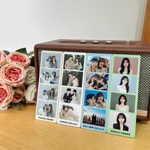 인생네컷 액자 탁상용 메탈 포토액자 친구 연인 가족 강아지 아기 굿즈 사진 커스텀주문제작 중형, 샤인오렌지