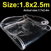 타프스크린 핵사 미니 대형 렉 면 원터치 차박 스크린 캠핑 차량용 타프 0.35mm 투명 PVC 방수 천 정원 분, 15 1.8x2.5m