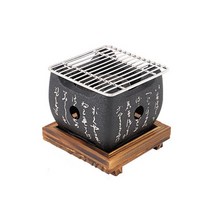 일루오슈 일본식 미니 화로 고체연료, 중형(16 x 16 x 15cm), 1개