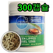 뉴질랜드 초록홍합 12500 300분말캡슐 뉴질랜드 그린녹색푸른입홍합 청홍합 MUSSEL 5개월분, 1개, 300정
