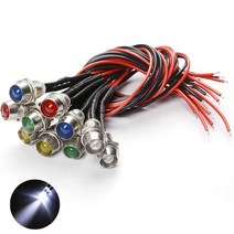 JINHA DIP LED 고휘도LED ROUND 발광다이오드 8mm 3V 인디게이터, 인디_(3V_8파이)흰색_5개, 1개
