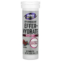 NOW Foods 스포츠 발포-하이드레이트 믹스 베리 10정 51g 1.8oz, 3병