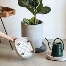 바퀴가 안보이는 다용도 이동식 화분 받침대 공기청정기, 차콜