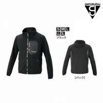 가마가츠 스트레치 UV 드라이후드 낚시셔츠 GM3547 S 블랙, GM3547 S 블랙-554090