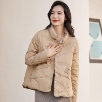 웨이브나인 루즈핏 겨울 가을 물결 경량패딩 오리털 여성 자켓