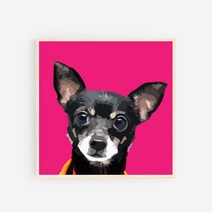 모두의팩토리 일러스트 강아지 나무액자 20종 반려견 우드 벽걸이액자 액자, AI16.치와와