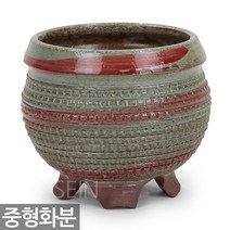 중형 다육 다육이 그림 화분 - 식물 선인장 동백꽃 분갈이 여주 도자기 옹기 베란다 인테리어 홈 가드닝 거실 책상 토분, 09_세인_여주 도자기화분_NO_09