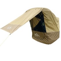 차박텐트 차량쉘터 laduta car trunk tent 50 9인용이상텐트 50, 갈색