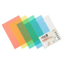 문화산업 PP 투명 클리어 홀더 L홀더 고투명 10개입/F492-7, 투명-녹색, 개