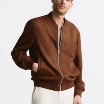 ZARA 자라 에코 스웨이드 블루종 봄버 자켓 Z1168