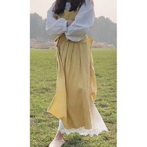 모올글래드 린넨 옆트임 앞치마 파스텔 앞치마 원피스형 롱앞치마 모음, 린넨 앞치마 (옆트임-머스타드), ., .