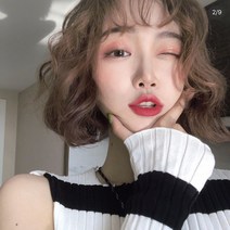 여성 패션 단발펌 데일리 통가발 헤어벤드 체육대회머리띠 똥머리가발 할머니가발 땋기붙임머리 추신수헤어밴드 덧가발 아기삔 항암모자가발 머리망 반가발 골프리본핀 여자단발머리펌 명품머리핀, 단일사이즈, B