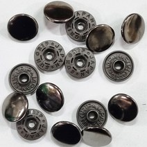 13mm 메탈 썬그립 티단추, 10set, 흑니켈