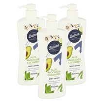 발네아 호주 Balnea Body Lotion 알로에 아보카도 & 큐컴버 바디로션 400ml, 3팩