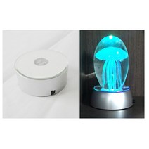 유리 공예소품 전시용 LED 볼 조명 받침대