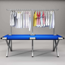 접이식매대 철제 알루미늄 진열대 프리마켓 노점상, 상세 페이지 참고, 200cm + 행잉 랙