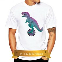 외발자전거 로스트 신즈 외발 자전거 공룡 남성용 그래픽 티셔츠, 16 whiteMenxry4972_05 XXL