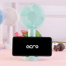 아크로 휴대용 선풍기 acro F2 핸드폰 거치용, 핑크