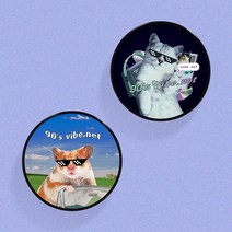 (플라톡) 레트로 시리즈 사이버 프렌즈스마트톡 그립톡 휴대폰 스마트톡 자석 스마트톡 만들기 스마트톡케이스 아이폰 케이스 스마트링, 일반형 블랙, 힙햄