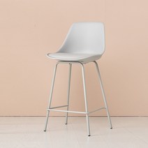 클릭 아일랜드식탁의자 바텐 바의자 홈바 식탁 높은의자 60/65cm 시트높이 쿠션좌석 고정형 모던 카페, 60cm, 그레이