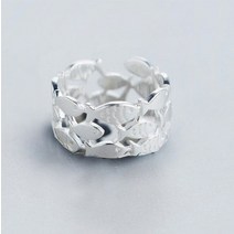 물고기 애끼반지 은반지 실버 14k 물고기반지 925 실버 도금 오프닝 조절 링 여성을 위한 3 층 물고기 반지