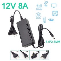 12V 8A 8000am AC DC 110240V 전원 어댑터 공급 모니터 LED 스트립 빛 CCTV 라우터 변환기 벽 충전기 스위치, [03] AU 플러그, 03 AU 플러그