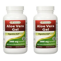 Best Naturals Aloe Vera Gel 알로에 겔 5000mg 250정 2개