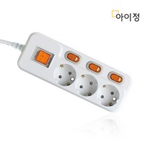 아이정 현대일렉트릭 멀티탭 개별 절전 과부하차단 3구 HMP-3L, 1개, 1.5m