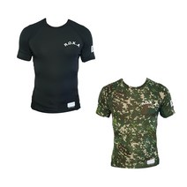 아미아미 ROKA 로카 래쉬가드 기능성 압박핏 반팔 검정 육군디지털 군인 군대 작업용 군용