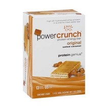 Power Crunch | 단백질 에너지 웨이퍼 바 - 분리 유청 13g 저설탕 저탄수화물 마이크로 펩타이드 맛있고 가벼움 천연 맛 솔티드 캐러멜 1팩 5개 206745, Salted Caramel - 1 Pack - 5 Ba