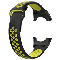 Wtitech 교체 스트랩 실리콘 밴드 팔찌 순토 코어 올 블랙 SS014279010, Black Yellow