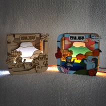 DIY 제주 우드 시어터 만들기 키트 팬시우드 미술 색칠놀이 비대면체험 만들기 재료, 1. 조명 추가 없음