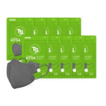 TS 가드 티마 컬러 새부리형 마스크 대형 KF94, 100개입, 1개, 그레이