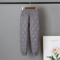 우모바지 우모복 백패킹 우모 구스 보온 패딩 다운 2022 새로운 초경량 겨울 하렘 대형 80kg 솔리드 컬러 따뜻한 코튼 캐주얼 탄성 허리 스노우 여성