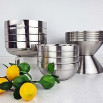 키친플러스 쌓기편한 이중 스텐 냉면기 탕기 업소용 식당 그릇 유광 이중스텐 면기 라면 갈비탕, B타입. 이중 탕기 (유광) 대