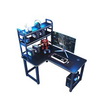 오락용책상 침실 연구실 전업투자자 트레이더 데스크, 의자가 없는 슬롯식 코너 120×100 책장