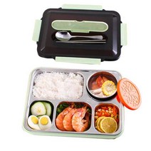 보온 도시락 통 박스 식판 직장인 학생 점심 반찬통, 그린 풀패키지