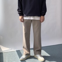 코드칠공 남녀공용 세미와이드핏 울 밴딩 와이드 팬츠