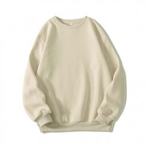 솔리드 드롭 숄더 기모 안감 스웨트셔츠