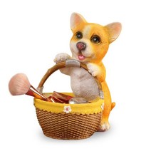 강아지옷장 홈장식 커피 테이블 입구 초콜릿 키 보관 상자 개 사탕 바구니 미니어처 조각, 03 C