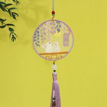 크로스 스티치 자수 패키지 꽃 선물 향낭 ping an fu diy 평화 매력 펜던트 바늘 마인더 키트 스레드 장식 보석 선물, 3