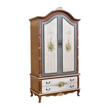 아메리칸 더블 도어 원목 복고풍 엔틱 옷장 장롱 침실, G