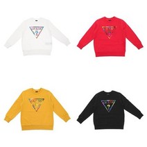 게스키즈 무지개삼각 엠버싱 오리지날 가을 4종맨투맨 티셔츠 G26KDT071KDT071