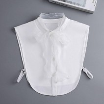 페이크 이너 블라우스 스트랩 쉬폰리본 포인트 러플