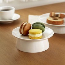 화이트 심플 굽접시 3size