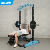 3D 종합 스미스 머신 스쿼트 하프 멀티 랙 벤치 프레스 바벨 프레임, 독립형+덤벨벤치